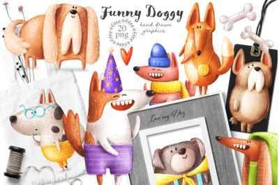 Funny dogs characters