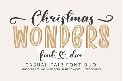 Chritmas Wonders - A casual pair font duo