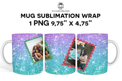 Christmas Sublimation Photo Mug Wrap&nbsp;