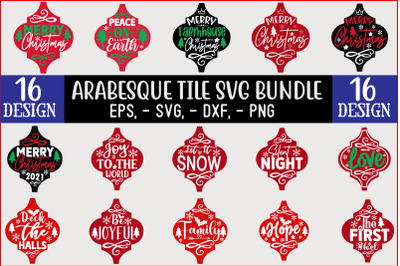 Arabesque Tile Christmas SVG Design bundle