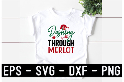 Christmas Wine SVG T shirt design Template