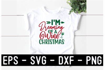 Christmas Wine SVG T shirt design Template