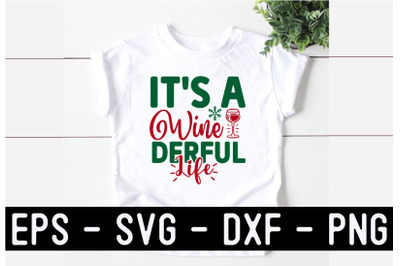 Christmas Wine SVG T shirt design Template