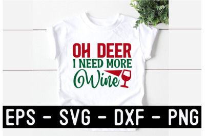 Christmas Wine SVG T shirt design Template