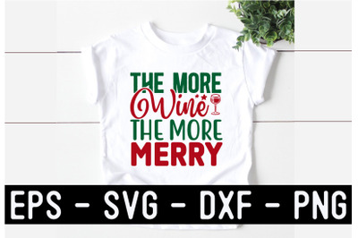 Christmas Wine SVG T shirt design Template