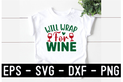 Christmas Wine SVG T shirt design Template