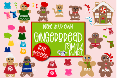 Christmas Svg, Gingerbread Family, Build Your Own Family