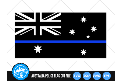 Police Blue Line AUS Flag SVG | Australian Flag Cut File