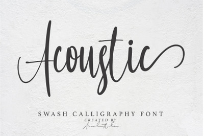 Acoustic - Swash Calligraphy Font