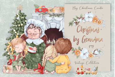 Clipart Creator Christmas at the grandmother