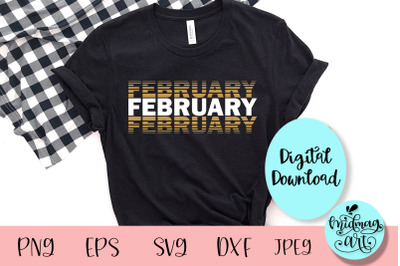 February shadow svg, black month history svg