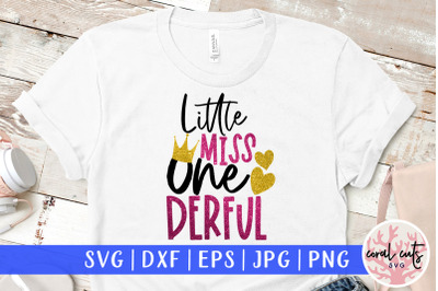 Little miss one derful - Birthday SVG EPS DXF PNG Cutting File