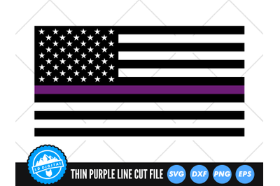 Security &2F; Domestic Violence Flag SVG | Thin Purple Line Cut File