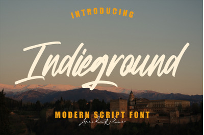 Indieground - Modern Script Font