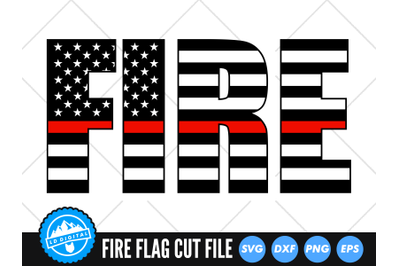 Firefighter Flag Fire SVG | Thin Red Line SVG | Fireman Support SVG