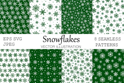 Snowflakes pattern. Christmas Snowflakes. Snowflakes SVG