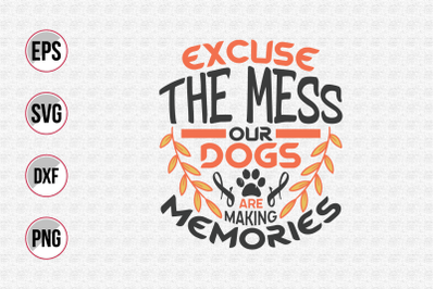 Dog typographic quotes design vector template.