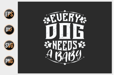 Dog quotes vector design template.