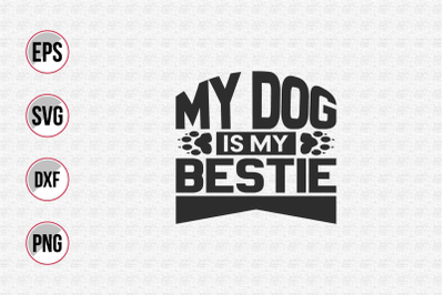 Dog typographic quotes design vector template.