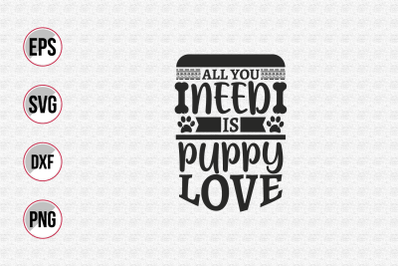 Dog quotes vector design template