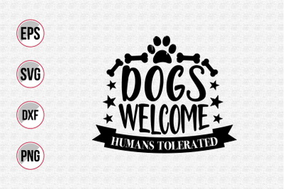 Dog typographic quotes design vector template.