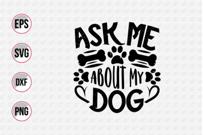 Dog typographic quotes design vector template.