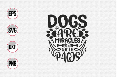 Dog typographic quotes design vector template.