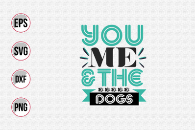 Dog typographic quotes design vector template.