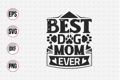 Dog typographic quotes design vector template.