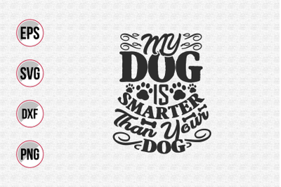 Dog typographic quotes design vector template.