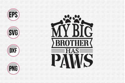 Dog typographic quotes design vector template.