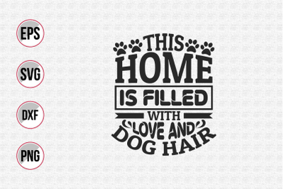 Dog typographic quotes design vector template.