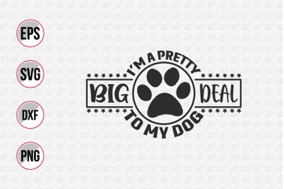 Dog typographic quotes design vector template.