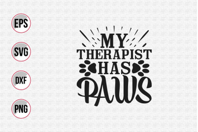 Dog typographic quotes design vector template.