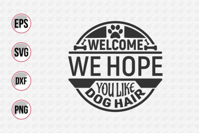 Dog quotes vector design template.