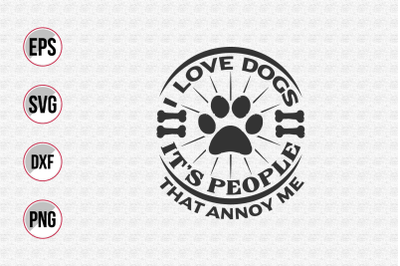 Dog typographic quotes design vector template.