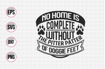 Dog typographic quotes design vector template.