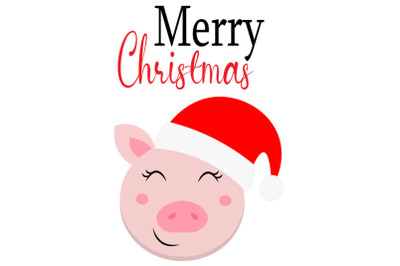Christmas pig svg, Cute pig svg, pig svg, christmas svg, clipart, funn