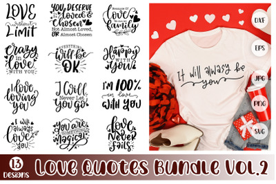 Love Quotes Bundle Vol 2 Valentines Day SVG