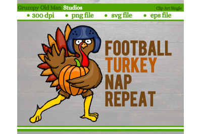 funny cartoon turkey football player |football turkey nap repeat