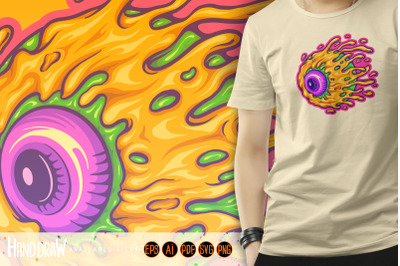 Eye Melting Trippy Mascot Illustrations