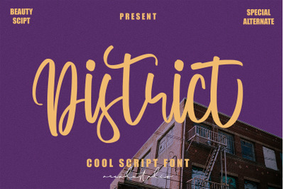 District - Cool Script Font