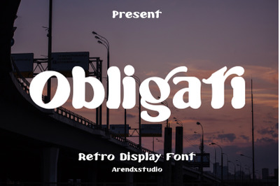 Obligati - Retro Display Font