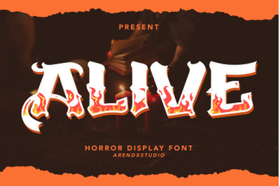 Alive - Horror Display Font