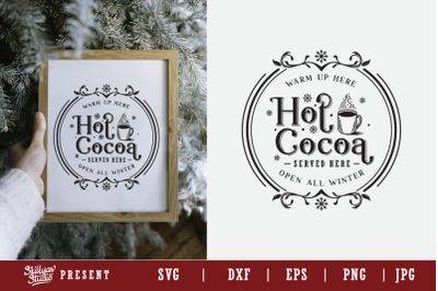 Hot Cocoa SVG, DXF, EPS, Png Cut File for Christmas signs