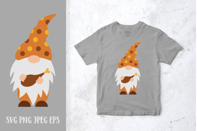 Thanksgiving gnome SVG. Fall gnome. Autumn gnome