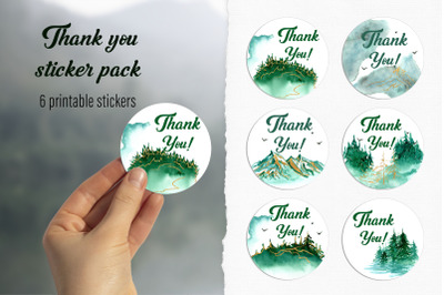 Thank you stickers Round package sticker for small business