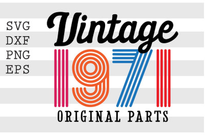 Vintage 1971 Original Parts SVG