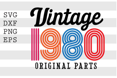 Vintage 1980 Original Parts SVG