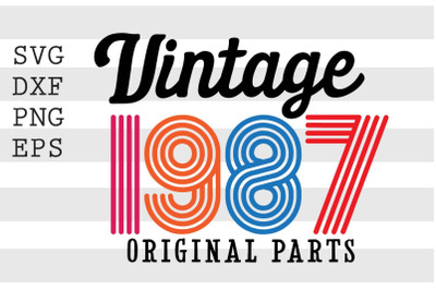 Vintage 1987 Original Parts SVG